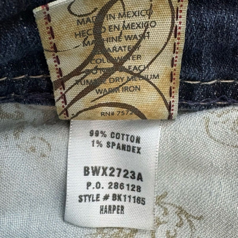 BKE Denim Jeans Harper Stretch Straight Leg Dark Wash Size 29 - Picture 5 of 12